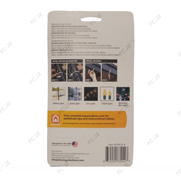 Simple Living Solutions: ProDec, 12 ct Deck & Eave Clips (818012-4) - NEW - Picture 4 of 6